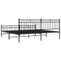 Black metal headboard and footboard bed frame 200x200 cm by , Beds and slatted bases - Ref: Foro24-373716, Price: 130,99 €, D...