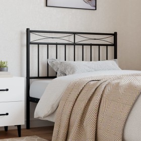 Black metal headboard 107 cm by , Headboards and footboards - Ref: Foro24-373721, Price: 28,99 €, Discount: %