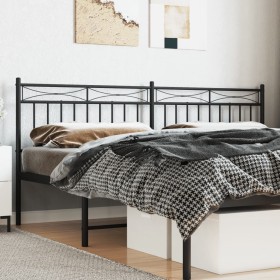 Cabecero de metal negro 193 cm de , Cabeceros y pies de cama - Ref: Foro24-373728, Precio: 34,99 €, Descuento: %