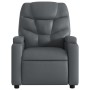 Sillón reclinable de cuero sintético gris de , Sillones - Ref: Foro24-372468, Precio: 242,40 €, Descuento: %