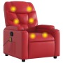 Red synthetic leather reclining massage chair by , Armchairs - Ref: Foro24-372477, Price: 265,34 €, Discount: %