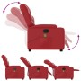 Sillón de masaje reclinable cuero sintético rojo de , Sillones - Ref: Foro24-372477, Precio: 265,34 €, Descuento: %