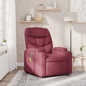 Red wine fabric reclining massage chair by , Armchairs - Ref: Foro24-372456, Price: 238,78 €, Discount: %