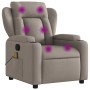 Taupe gray fabric reclining massage chair by , Armchairs - Ref: Foro24-372423, Price: 249,90 €, Discount: %