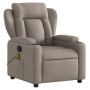 Taupe gray fabric reclining massage chair by , Armchairs - Ref: Foro24-372423, Price: 249,90 €, Discount: %