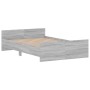 Estructura de cama con cabecero piecero gris Sonoma 120x200 cm de , Camas y somieres - Ref: Foro24-3203745, Precio: 154,21 €,...