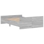 Estructura de cama con cabecero piecero gris Sonoma 120x200 cm de , Camas y somieres - Ref: Foro24-3203745, Precio: 154,21 €,...