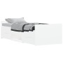 Estructura de cama con cabecero piecero blanca 75x190 cm de , Camas y somieres - Ref: Foro24-3203817, Precio: 158,57 €, Descu...