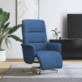 Sillón reclinable con reposapiés tela azul de , Sillones - Ref: Foro24-356568, Precio: 199,99 €, Descuento: %