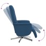 Sillón reclinable de masaje con reposapiés tela azul de , Sillones - Ref: Foro24-356580, Precio: 220,34 €, Descuento: %