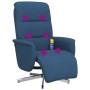 Relax-Massagesessel mit Fußstütze aus blauem Stoff von , Sessel - Ref: Foro24-356580, Preis: 220,34 €, Rabatt: %