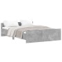 Estructura de cama con cabecero piecero gris hormigón 140x190cm de , Camas y somieres - Ref: Foro24-3203785, Precio: 164,98 €...