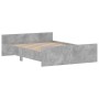 Estructura de cama con cabecero piecero gris hormigón 140x190cm de , Camas y somieres - Ref: Foro24-3203785, Precio: 164,98 €...