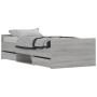 Estructura de cama con cabecero piecero gris Sonoma 90x200 cm de , Camas y somieres - Ref: Foro24-3203808, Precio: 206,99 €, ...