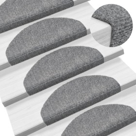 Stair mat 15 units punched fabric 65x21x4cm light gray by vidaXL, Stair mats - Ref: Foro24-132699, Price: 37,99 €, Discount: %