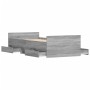 Estructura de cama con cabecero piecero gris Sonoma 90x200 cm de , Camas y somieres - Ref: Foro24-3203808, Precio: 206,99 €, ...