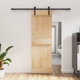 Schiebetür mit Beschlägen aus massivem Kiefernholz, 70 x 210 cm von , Türen - Ref: Foro24-3202986, Preis: 156,05 €, Rabatt: %