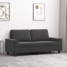 Sofá de 2 plazas de tela de microfibra gris oscuro 140 cm de , Sofás - Ref: Foro24-348983, Precio: 211,73 €, Descuento: %