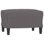 3-seater sofa with stool gray synthetic leather 180 cm by , Sofas - Ref: Foro24-3201124, Price: 385,12 €, Discount: %