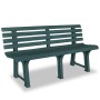 Plastic green garden bench 145.5 cm by vidaXL, garden benches - Ref: Foro24-43584, Price: 117,38 €, Discount: %