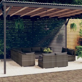 Garden furniture set 12 pieces gray synthetic rattan cushions by , Garden sets - Ref: Foro24-3102837, Price: 1,00 €, Discount: %