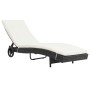 Sun loungers with wheels and cushions 2 units black synthetic rattan by , Loungers - Ref: Foro24-3078465, Price: 399,25 €, Di...