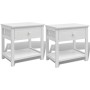 Mesitas de noche 2 unidades madera blanca de vidaXL, Mesitas de noche - Ref: Foro24-242871, Precio: 85,40 €, Descuento: %