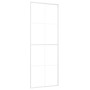 Puerta corredera ESG vidrio y aluminio blanca 76x205 cm de , Puertas para el hogar - Ref: Foro24-151669, Precio: 190,36 €, De...