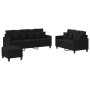 Sofagarnitur mit Kissen 3-teilig aus schwarzem Stoff von , Sofas - Ref: Foro24-3201676, Preis: 596,40 €, Rabatt: %