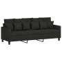 Sofagarnitur mit Kissen 3-teilig aus schwarzem Stoff von , Sofas - Ref: Foro24-3201676, Preis: 596,40 €, Rabatt: %