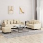 Sofagarnitur mit Kissen, 3-teilig, cremefarbener Stoff von , Sofas - Ref: Foro24-3201674, Preis: 596,40 €, Rabatt: %