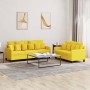 Sofagarnitur mit Kissen 2-teilig aus hellgelbem Stoff von , Sofas - Ref: Foro24-3201669, Preis: 522,34 €, Rabatt: %