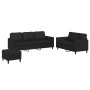 3-piece black synthetic leather sofa set with cushions by , Sofas - Ref: Foro24-3201765, Price: 589,68 €, Discount: %