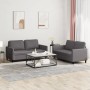 Gray synthetic leather 2-piece sofa set with cushions by , Sofas - Ref: Foro24-3201752, Price: 474,99 €, Discount: %