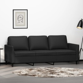 3-Sitzer-Sofa aus schwarzem Kunstleder 180 cm von , Sofas - Ref: Foro24-359338, Preis: 288,99 €, Rabatt: %