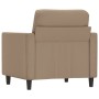 Sillón cuero sintético color capuchino 60 cm de , Sofás - Ref: Foro24-359327, Precio: 163,99 €, Descuento: %