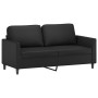 2-Sitzer-Sofa aus schwarzem Kunstleder 140 cm von , Sofas - Ref: Foro24-359333, Preis: 229,99 €, Rabatt: %