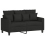 Sofagarnitur mit Kissen 3-teilig aus schwarzem Stoff von , Sofas - Ref: Foro24-3201636, Preis: 704,79 €, Rabatt: %