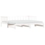 Trundle sofa bed solid white pine wood 80x200 cm by , Beds and slatted bases - Ref: Foro24-836160, Price: 179,61 €, Discount: %