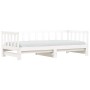 Trundle sofa bed solid white pine wood 80x200 cm by , Beds and slatted bases - Ref: Foro24-836160, Price: 179,61 €, Discount: %