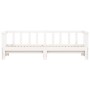 Trundle sofa bed solid white pine wood 80x200 cm by , Beds and slatted bases - Ref: Foro24-836160, Price: 179,61 €, Discount: %