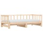 Sofá cama nido madera maciza de pino 90x190 cm de , Camas y somieres - Ref: Foro24-836162, Precio: 154,07 €, Descuento: %