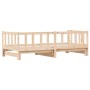 Sofá cama nido madera maciza de pino 90x190 cm de , Camas y somieres - Ref: Foro24-836162, Precio: 154,07 €, Descuento: %