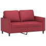 Sofá de 2 plazas de cuero sintético rojo vino 120 cm de , Sofás - Ref: Foro24-359331, Precio: 221,27 €, Descuento: %