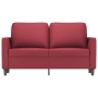 Sofá de 2 plazas de cuero sintético rojo vino 120 cm de , Sofás - Ref: Foro24-359331, Precio: 221,27 €, Descuento: %