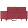 Sofá de 2 plazas de cuero sintético rojo vino 120 cm de , Sofás - Ref: Foro24-359331, Precio: 221,27 €, Descuento: %