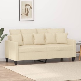 2-seater cream fabric sofa 140 cm by , Sofas - Ref: Foro24-359269, Price: 242,34 €, Discount: %