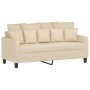 2-seater cream fabric sofa 140 cm by , Sofas - Ref: Foro24-359269, Price: 242,34 €, Discount: %