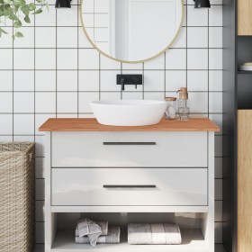 Solid beech wood bathroom countertop 100x50x1.5 cm by , Countertops - Ref: Foro24-355998, Price: 48,45 €, Discount: %