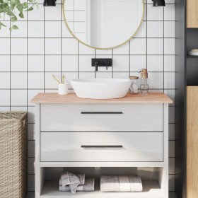 Solid beech wood bathroom countertop 100x60x1.5 cm by , Countertops - Ref: Foro24-355987, Price: 50,99 €, Discount: %